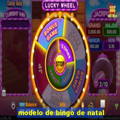 modelo de bingo de natal