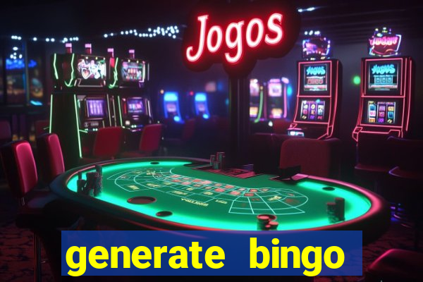 generate bingo cards with pictures