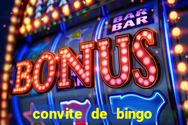 convite de bingo para editar