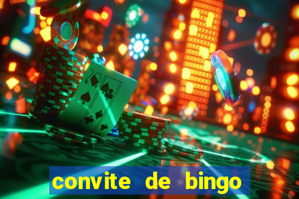 convite de bingo para editar