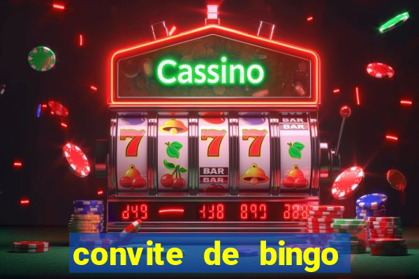 convite de bingo para editar