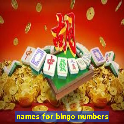 names for bingo numbers