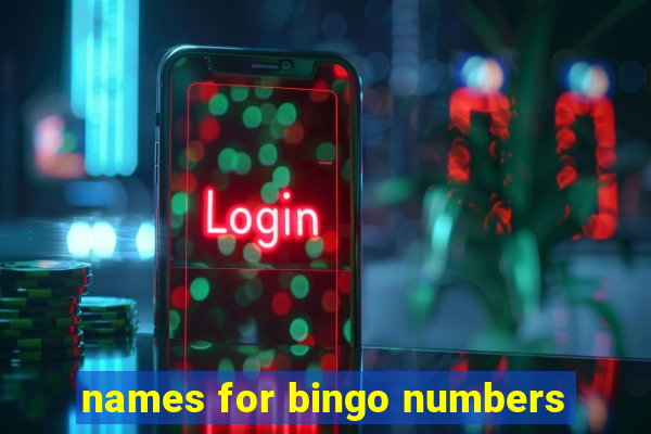 names for bingo numbers