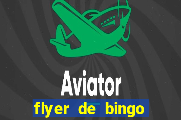 flyer de bingo para editar