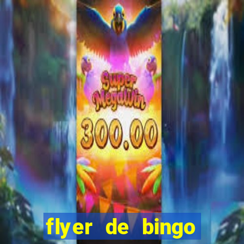 flyer de bingo para editar