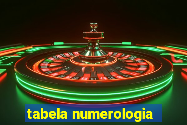 tabela numerologia