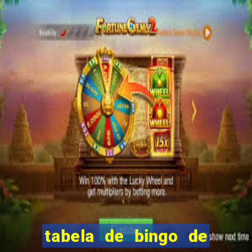 tabela de bingo de 1 a 100