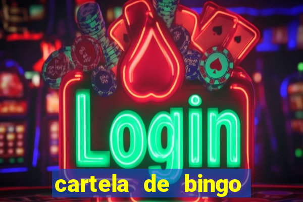 cartela de bingo pra imprimir