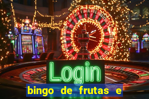 bingo de frutas e legumes para imprimir