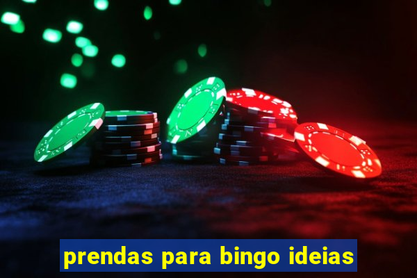 prendas para bingo ideias