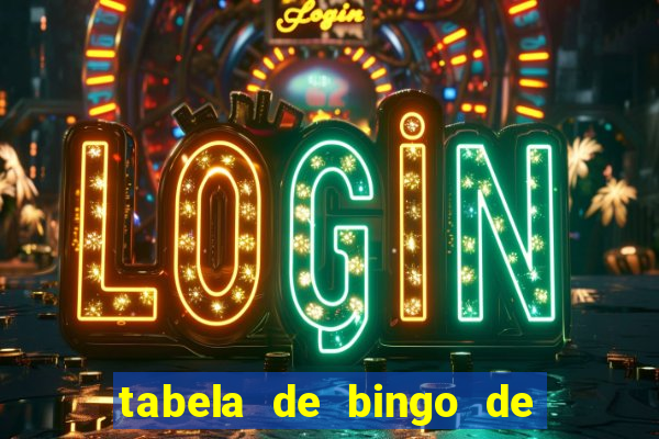 tabela de bingo de 1 a 100